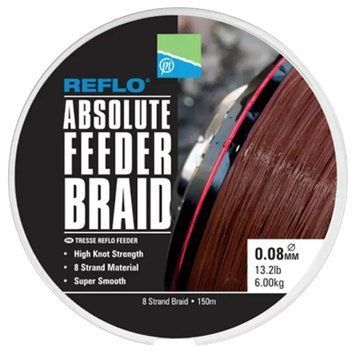 Шнур Preston Absolute Feeder Braid 150m 0.08mm 6.00kg 200390 фото