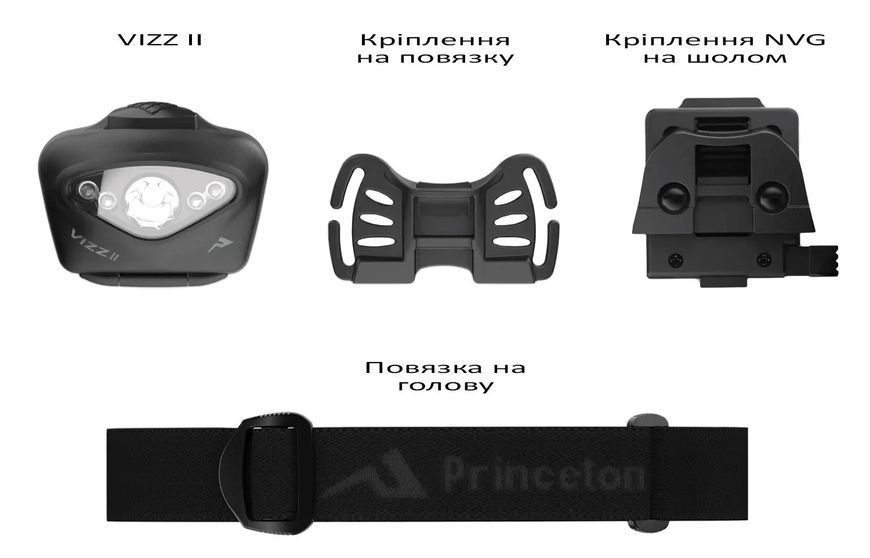 Фонарь налобный Princeton Tec Vizz II MPLS 200 lm Black 238229 фото