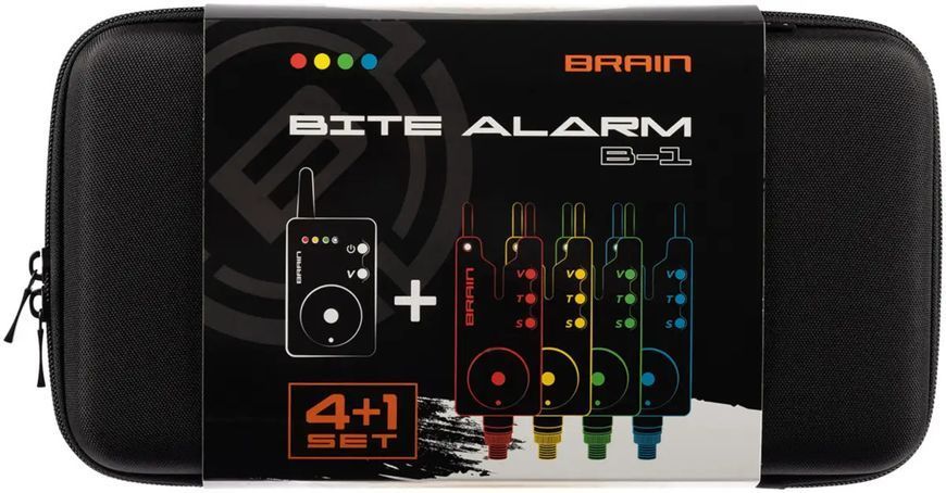 Набор сигнализаторов Brain Wireless Bite Alarm B-1 4+1 18584131 фото