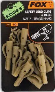 Кліпса для грузила Fox International Edges Lead Clips Pegs безпечна #7 ц:хакі 106078 фото