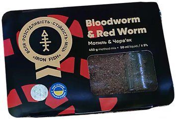 Метод Мікс Iron Fish Method Mix/Liquid Bloodworm/Red Worm 50ml/450g 65910068 фото