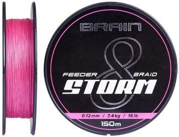 Шнур Brain Storm 8X (pink) 150m 0.08mm 11lb/4.8kg 1154485 фото