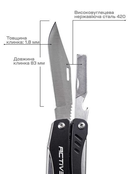 Мультитул Active Scitool Black 6839172 фото