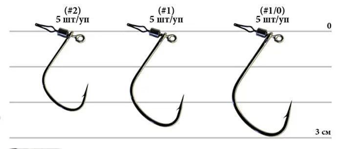 Гачок Decoy Worm120 HD Hook Masubari #2 (5 шт/уп) 15620126 фото