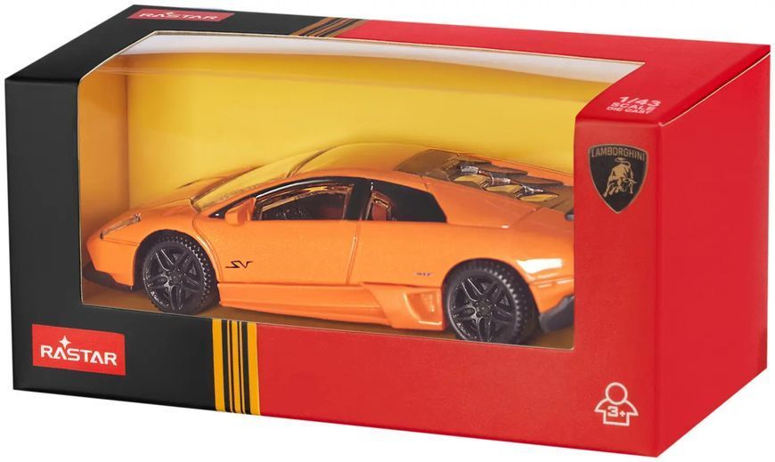Машинка Rastar Murcielago LP 670-4 SV 1:43 Помаранчевий 10628998 фото