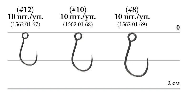 Гачок Decoy AH-3 Area Hook III #12 (10 шт/уп) 15620167 фото