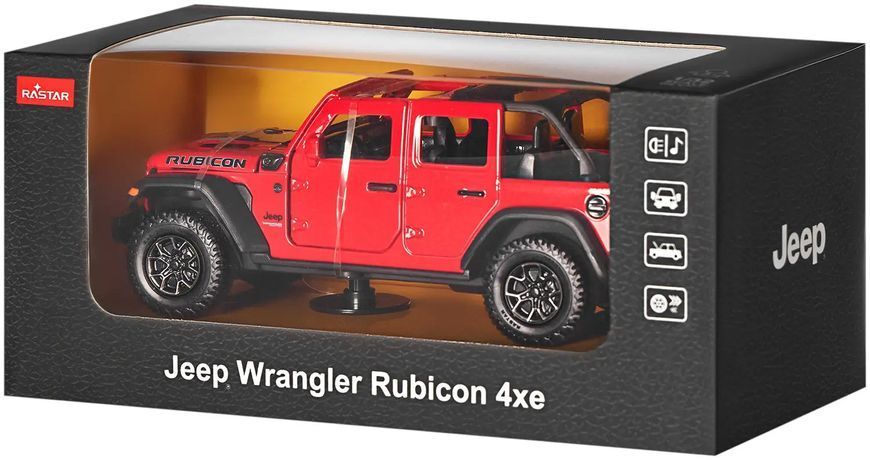 Машинка Rastar JEEP Wrangler Rubicon 1:43 Червоний 10629002 фото