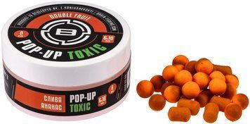 Бойли Brain Toxic Pop-Up Double Fruit (cлива + ананас) 8mm + 6x10mm 34g 18582200 фото