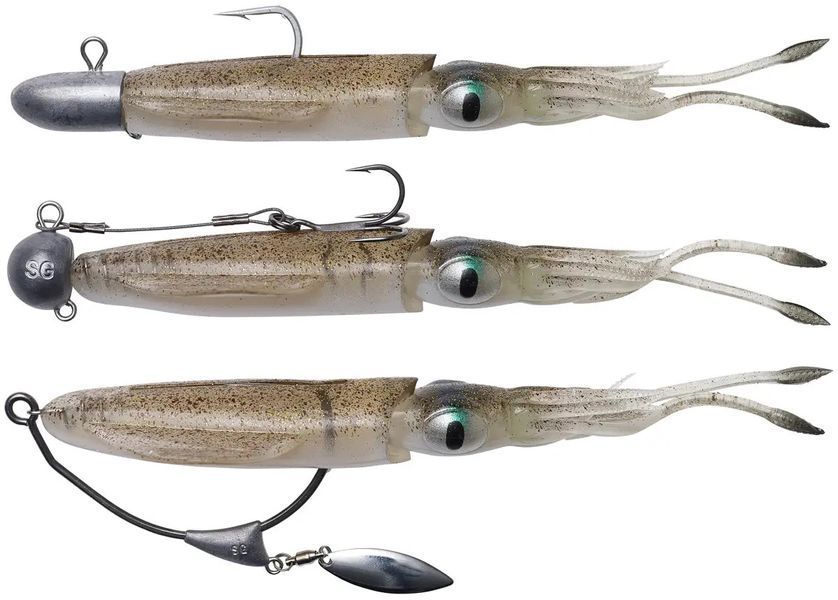 Силікон Savage Gear 3D Swim Squid 95mm 5.0g White Glow Cuttlefish (4 шт/уп) 20318756 фото