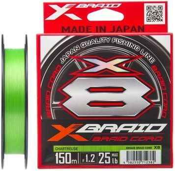 Шнур YGK X-Braid Braid Cord X8 150m #3.0/0.283mm 50lb 1826628 фото