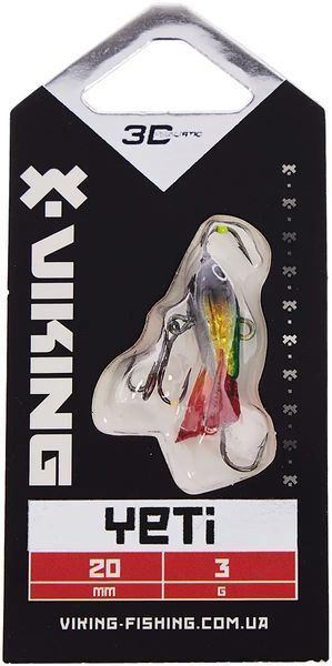 Балансир Viking Fishing Yeti Ice Jig 20mm 3.0g #2 Green Glam 30011 фото
