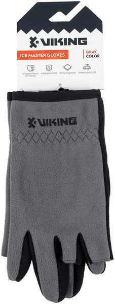 Рукавички Viking Fishing Ice Master Gloves M (fleece) 3 cut finger Grey-graphite 850929 фото
