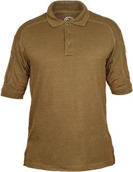 Теніска поло Defcon 5 Tactical Polo Short Sleeves with Pocket L Coyote brown 14642505 фото