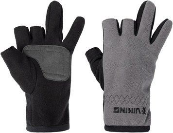 Рукавички Viking Fishing Ice Master Gloves M (fleece) 3 cut finger Grey-graphite 850929 фото