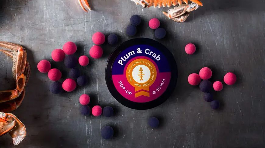 Бойл Iron Fish Pop-Up 8/10mm Plum/Crab 65910025 фото