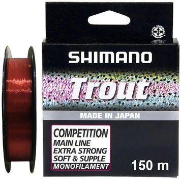 Леска Shimano Trout Competition Mono 150m 0.22mm 4.05kg Red 148774 фото