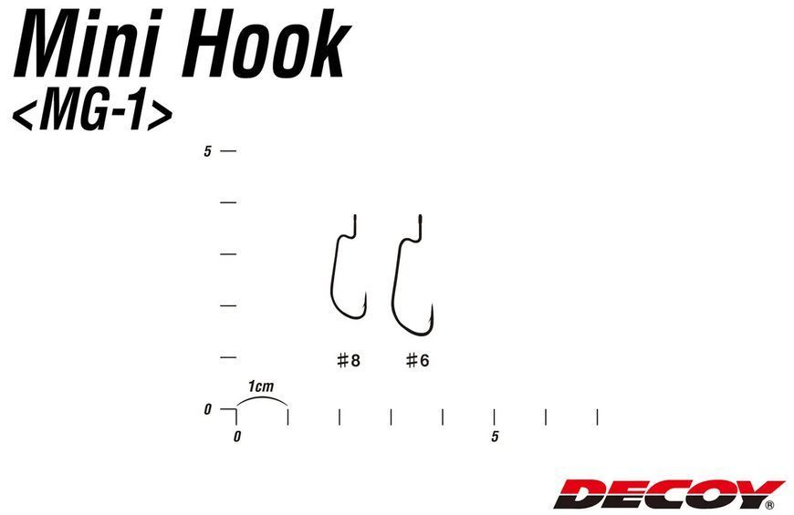Крючок Decoy Mini Hook MG-1 #8 (10 шт/уп) 15620017 фото