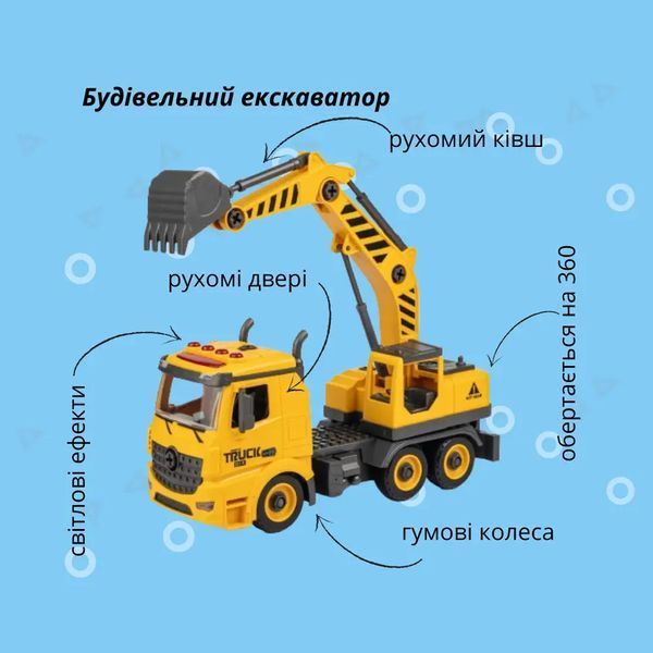 Машинка-конструктор OTAMANKO АВТОКОНСТРУКТОР Экскаватор 458348 фото