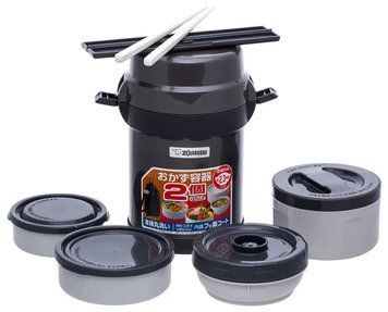 Набор для ланча ZOJIRUSHI SL-JAF14HG 1.23 л Dark Gray 164870 фото