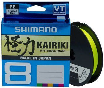 Шнур Shimano Kairiki 8 PE 150m (Yellow) 0.06mm 5.3kg 16880299 фото