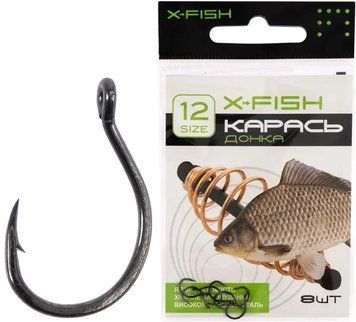 Гачок X-Fish Карась (донка) #12 (8 шт/уп) 19170334 фото