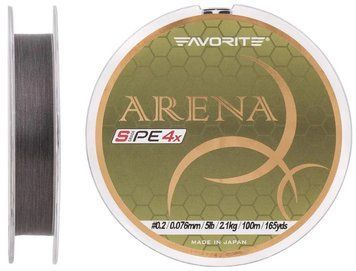 Шнур Favorite Arena PE 100m (silver gray) #0.2/0.076 mm 5lb/2.1 kg 22593 фото
